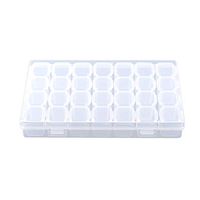 Pill Organizer - Clear Plastic 28 Slots Adjustable Tablet Medicine Pill Storage Organizer Box Container