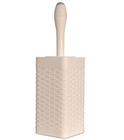 Square Free Standing Toilet Brush and Holder Color: Beige