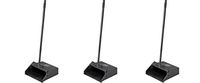 Carlisle 36141003-1 Pivoting Upright Lobby Dustpan with Metal Handle, 30" Length, Black (3 Pack)