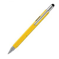 Mobile Edge Yellow Multi-Tool Tablet and Touch Screen Capacitive Stylus and Twist Open Tech Pen Combo, with Screwdrivers, Ruler and Level MEASPM2