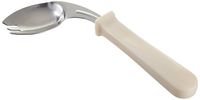 Sammons Preston Deluxe Easy-Hold Offset Spork, Right Hand, Stainless Steel Utensil is 8" Long, Polypropylene Handle is 4.5" Long with 1" Diameter, Adaptive Eating Aid for Limited Wrist Range of Motion