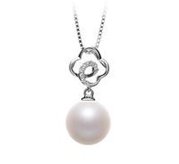 Yael White 10-11mm AAAA Quality Freshwater 925 Sterling Silver Cultured Pearl Pendant For Women