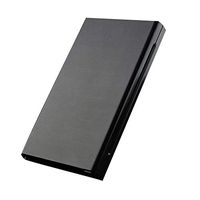 Wewin Portable Pocket Size Women Super Thin Creative Personality Cigarette Box 20 Stickers Ladies Metal Cigarette Gift Box Case (Black)