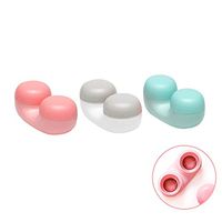 Contact Lens Case, iClear Travel Contact Lens Case Box Holder Soak Storage Container Soak Storage Kit, Contact Lens Accessories(Pack of 3)