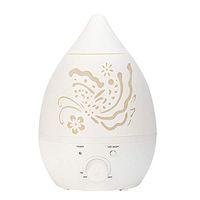 Essential Oil Diffuser, Supersonic Wave Drop Style Aroma Essential Oil Night Light Humidifier Fragrance Diffuser, 7 LED Light Colors Changing for Home Office White [US STOCK]