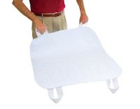 Essential Medical Supply Quik-Sorb 34" x 35" Brushed Polyester Reusable Underpad with Nylon Positioning Straps
