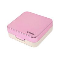 Honbay Fashion Travel Contact Lens Case Kit Mini Contact Lens Box with Mirror (Rose Red)