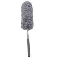 KISSFRIDAY Gray Mini Microfiber Duster Bendable Fluffy Cobweb Dusting Brush For Home Office Car
