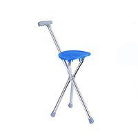 TDM Cane Folding Stool Elderly Disabled Persons Underarm Crutches Folding Cane Stool Aluminum Alloy Anti-Slip Three-Legged Walking Stick