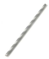 Sippers Candy Striped Paper Straws - Silver