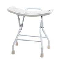 Lightweight Bath/Shower Stool Bathtub Seat Foldable Molded Plastic Chair with Safety Handle Non-Slip Leg Pad Disability Aid for Seniors Handicapped