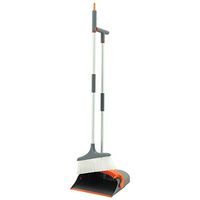 WEIFAN CAI - Dustpan and Brush Sets Sweeping The Bedroom Dust-Proof Wind Resistant High Capacity PET Bristles Aluminum Alloy Handle Detachable
