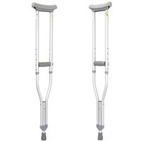 Huapa 3 in1 Crutches Lightweight Aluminum Adjustable Standard Crutches with Tips,Handgrips and Underarm Pads Non-Slip Foot Walker 100kg Load Capacity for Adult(1 Pair）