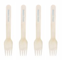 Dress My Cupcake Natural Wood 500-Pack Candy Buffet Forks DIY Kit, Dessert First, Baby Blue