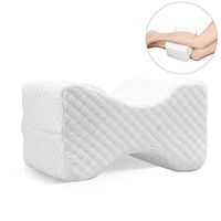 Anclle Knee Support Pillow with Washable for Side Sleepers, Sciatic Nerve Pain Relief Cushion, Memory Foam Leg Pillow Contour Wedge Cushion Cover for Back Pain, Leg Pain, Pregnancy (A)