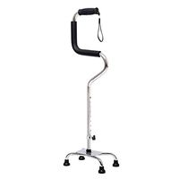 WURE Aluminum alloy walking stick, height-adjustable Elderly walking aid Blue Silver (Color : B)