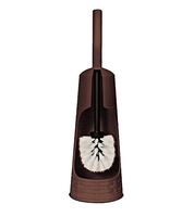 Palm Luxe Free Standing Toilet Brush and Holder Color: Brown