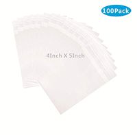 4 x 5-inch Crystal Clear Resealable Cello Cellophane Bags for Candy Cookies Cards Gifts Crafts, Pack of 100
