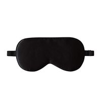 ZIMASILK Adjustable Mulberry Silk Sleep Mask Blindfold 100% Pure Mulberry Silk Eye Mask for Sleep with Bag (Black)