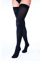 JOBST UltraSheer Thigh High with Sensitive Top Band, 20-30 mmHg Compression Stockings, Closed Toe, Large, Classic Black