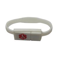 Silicone Hypo Allergenic EMR Bracelet by Key2Life Color White