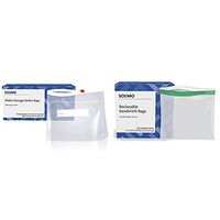 Amazon Brand - Solimo Slider Gallon Food Storage Bags, 90 Count & Sandwich Storage Bags, 300 Count