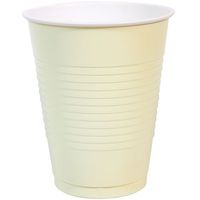 Party Dimensions 85762 16 Count Plastic Cup, 18-Ounce, Ivory