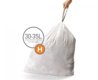 simplehuman Bulk Value Pack Code H Custom Fit Trash Can Liner 30-35 L / 8-9 Gallon, 200 Pack