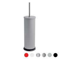 Harbour Housewares Bathroom Toilet Brush and Holder Set - Grey Finish