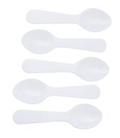 3" Miniature Plastic White Taster Spoons - 250 Count