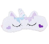 Heyuni.1pc Unicorn Sleep Mask Cute Unicorn Horn Soft Plush Blindfold Eye Cover Eyeshade for Teens Girls Women Plane Travel Nap Night Sleeping