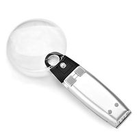 Zfyfyfyf Magnifying Glass 20X Magnification Macular Degeneration Reading Aids Magnifying Glass for Part of Vision or Anyone (Color : Silver)