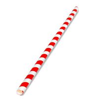 MarZ Explore MarZ 10.75" Inch x .31" Inch 4 Ply Giant Biodegradable Organic Eco-friendly Compostable FDA Approved, Red White Striped Kraft Paper Drinking Straws, Party Value pack 250 pcs. per polybag