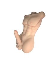 Muscular Male Model Doll Solid Silicone Man Torso Love Doll for Woman - Girlfriend's Gift - Couple's Surprise Toy - 13 lbs, Privacy Box (Flesh)