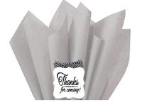 Grey 100ct Bulk Gift Wrap Party Favor Packaging & Flower Decoration Crafting Tissues with 12ct Decorative Gift Tags