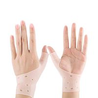 Gel Wrist Brace, Adjustable Braces Elastic Pressure Support Relief Pain from Tenosynovitis, Arthritis, Rheumatism, Carpal Tunnel, Tendonitis, for Right and Left Hands for Men and Women One Pair Beige