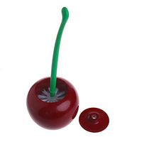 Adel store Cherry Scrub Brush for Cleaning Toilet with Base Holder Set