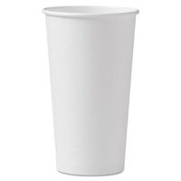 SOLO. Cup Company Polycoated Hot Paper Cups, 20 oz, White, 600/Carton (420W)