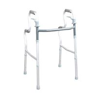 Rolling Walkers Walker Thick Aluminum Walker Folding Elderly Disabled Walker (Color : Silver, Size : 574882cm)
