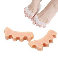 Toe Separators, Toe Spacers Toe Straightener Toe Stretchers, Toe Separators Stretchers, Gel Rubber Silicone Toe Spacers, Correct Bunion Pain Toe, Shoe Stretcher House Shoes for Yoga Skin Color (Skin)