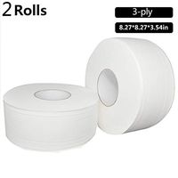 2020 New Fashion Large and Soft 3 ply Business Toilet Paper for Household Bathroom Toilet Paper Roll (2 x Roll)