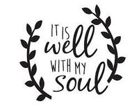 Chase Grace Studio It's All Well With My Soul Christian Bible Vinyl Decal Sticker|BLACK|Cars Trucks Vans SUV Laptops Wall Art|5.5" X 5"|CGS351