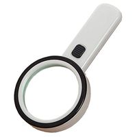 MSQL Lighted Magnifying Glass, 30X Handheld Reading Magnifying Glass, 12 White LED Lights 1 UV Counterfeit Light, Suitable for Antique Collection Jewelry Appreciation