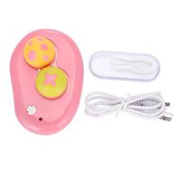 Contact Lens Case, Lens Cleaner - Automatic Mirror, Mini Contact Lens Case -Touch Cleaning Lens, Suitable for Traveling(Pink)