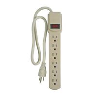 Bright-Way Surge Protector Power Strip | 6 Outlet, Great for Home and Office. Protect Your Computer, Office Equipment and More