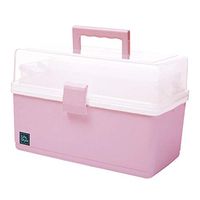 YOUTHUP Double-Layer Medicine Box, Family Capacity First Aid Kit, Suitable for Desktop Storage of Medicines, Skin Care Products (XXL, Pink)
