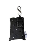 PumpCases Designer Insulin Pump Case w/Carabiner Clip (Med. 630G, BW Polkadot)