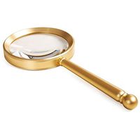 YN Metal Handheld 8X/10X HD Reading Identification Magnifier Optical Glass Lens Elegant Gold (Size : Large(85))