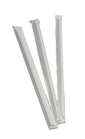 Perfectware 7.75' Jumbo Wrapped Clear Plastic Straws-500ct, Clear Wrapped Drinking Straws, 7.75 inches (Pack of 500)