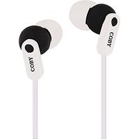 Coby CV-E108WH Tangle Free Splash Stereo Earbuds CVE108 White